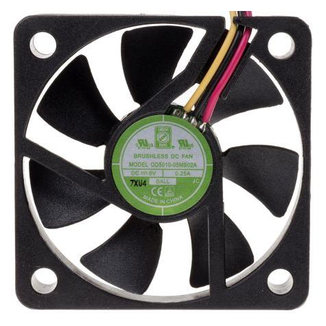 RS PRO DC fan, alarm, 50x10mm 15.3cu.m/h 5V (50 mm) (1442048)