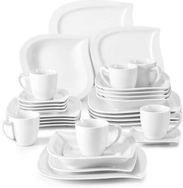 MALACASA Elvira 30-Piece Foliaceous Dinnerware Set (Service for 6)