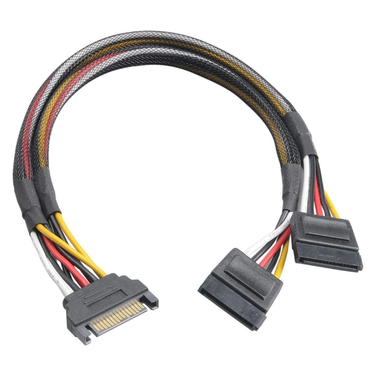 Akasa SATA power splitter 0.3m Schwarz (30 cm, SATA) (AK-CBPW05-30)