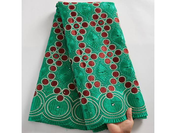 Tissu en dentelle suisse Tyys pour femmes, coton brodé africain, tissu nigWin de Dubaï, robe à coudre, haute qualité, A3339, 2024