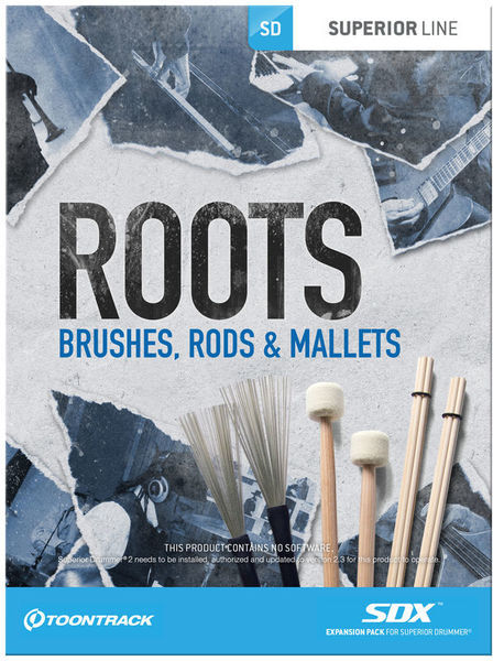 Toontrack SDX Roots-Brushes, Rods & Mal.
