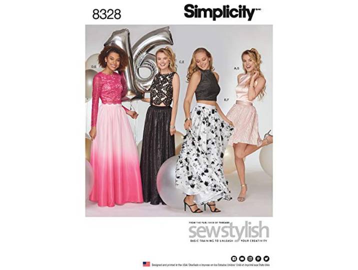 Simplicity 4-8 – 10-12 Misses speciale gelegenheden jurk snijpatroon, wit