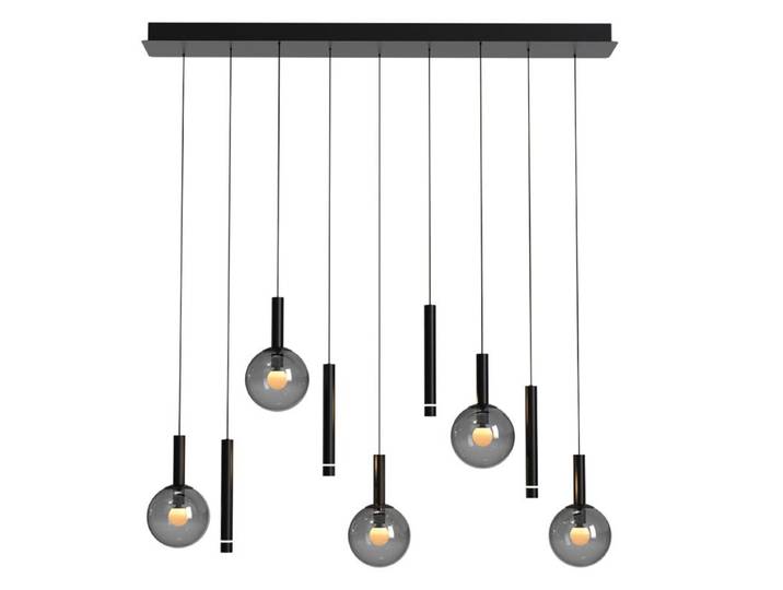 Steinhauer Pendelleuchte Volari 9-flammig, LED, höhenverstellba