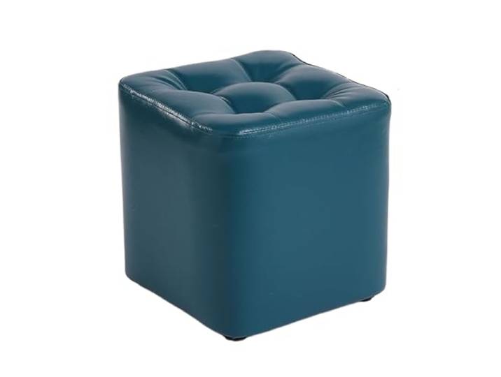DANNMPX Sitzhocker Wohnzimmer Moderner Quadratischer Fußhocker Aus Leder for Den Eingangsbereich des Wohnzimmers Zusätzliche Sitzplätze(Grün)