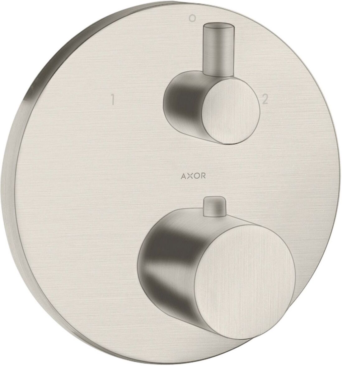 Axor Uno² Thermostatbatterie mit Ab/Umstellventil, Badarmaturen, 38720800, edelstahl optic - edelstahl optic