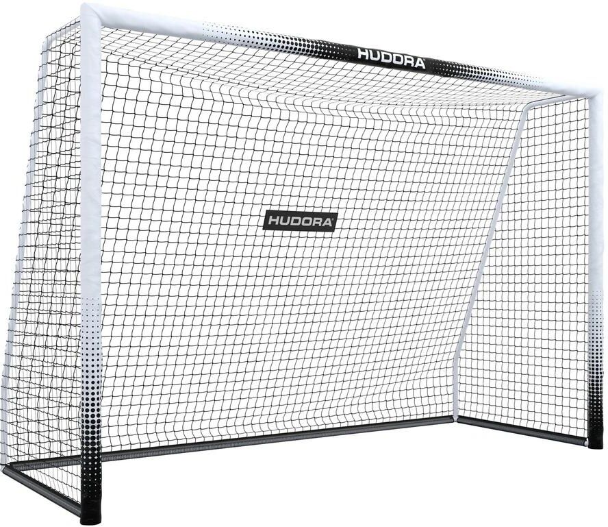 Fussballtor HUDORA "Pro Tect 240 Advanced", schwarz-weiss (schwarz, weiß), Sport-Tore, B/H/L: 240cm x 160cm x 85cm, Fussballtor, Fussballtor für Erwachsene, Jugendliche und Kinder, B:240cm H:160cm L:85cm schwarz, weiß B/H/L: 240cm x 160cm x 85cm