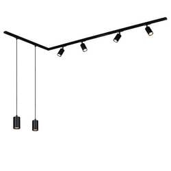 Briloner Schienen-Komplett-System 1phasig GU10 Schwarz 8014065