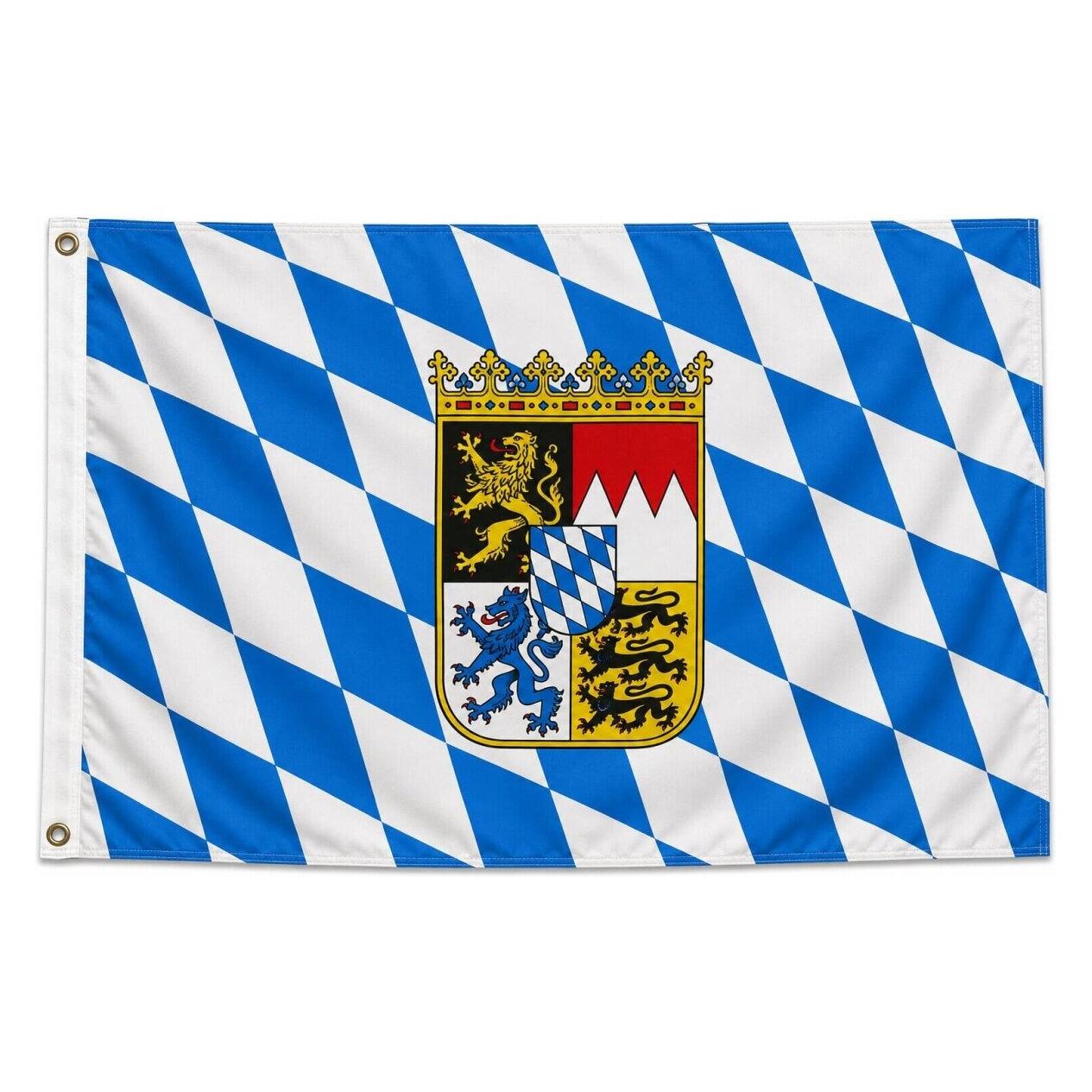 trends4cents Flagge Bayern Löwe Freistaat 90 x 150 cm Fahne mit 2 Ösen 100g/m² Stoffgewicht Hissen (90 x 150 cm) (32205207)