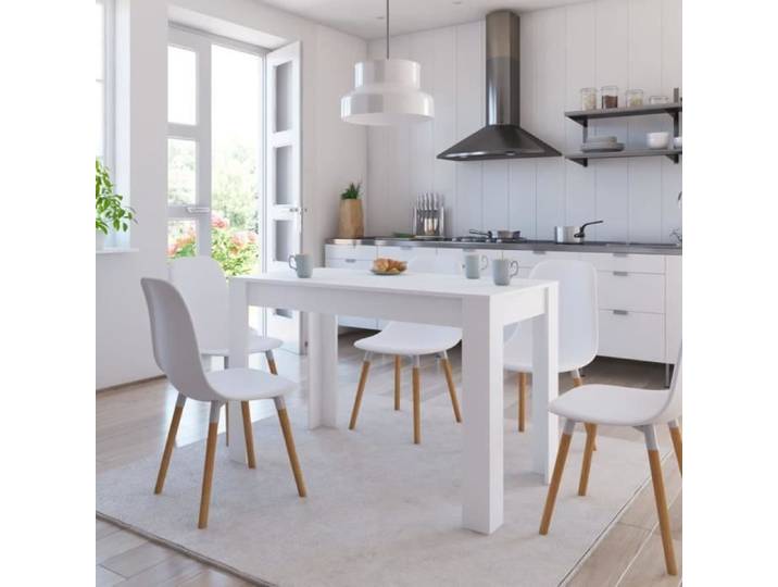 Table à manger scandinave de 4 à 6 personnes - Mobilier Luxueux Magnifique - Blanc