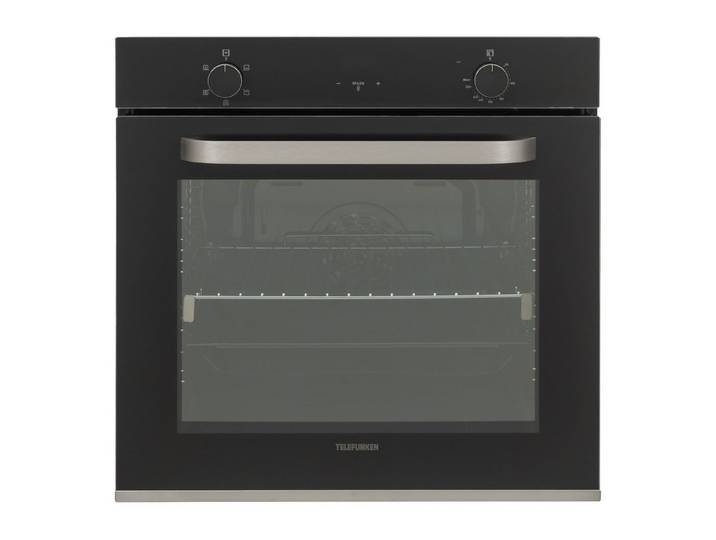 Telefunken Einbaubackofen BOV75HAI, mit Teleskopauszug, Backofen autark ohne Kochfeld, 78 L, 60 cm Einbau Ofen, Hot Air Shield