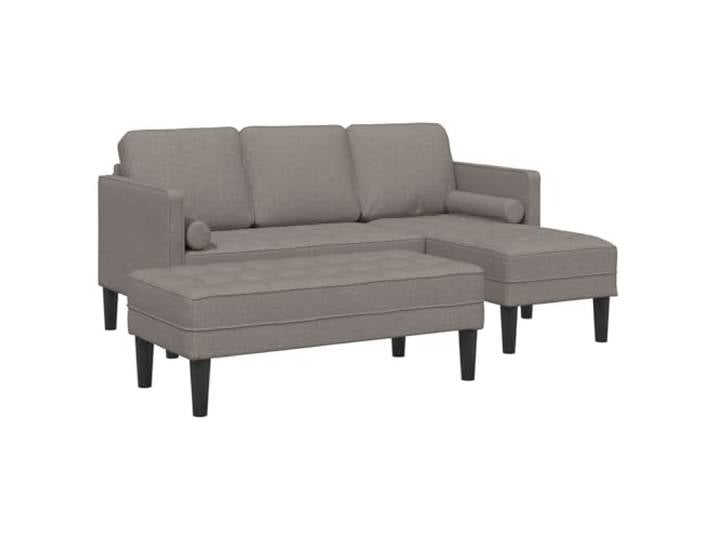 RJPLMFV Modulares Sofa-Set, 2-teilig, Taupe, Polyester Robuster Holzrahmen, flache Armlehnen, atmungsaktiver Stoff, einfache Montage