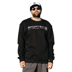 Sportex Crew Neck Shirt Herren (Black), Schwarz, 2XL