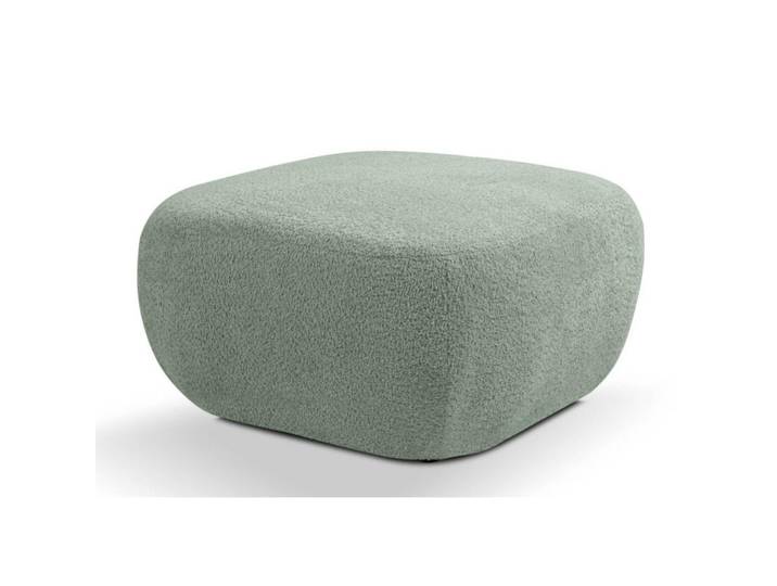 Sepro Meble Pouf Mint Abriamo Stoff Auf Schwarzen Niedrigen Beinen, Grün, 75x39x75 cm, Wohnzimmer, Sessel, Hocker & Hockerbänke, Poufs