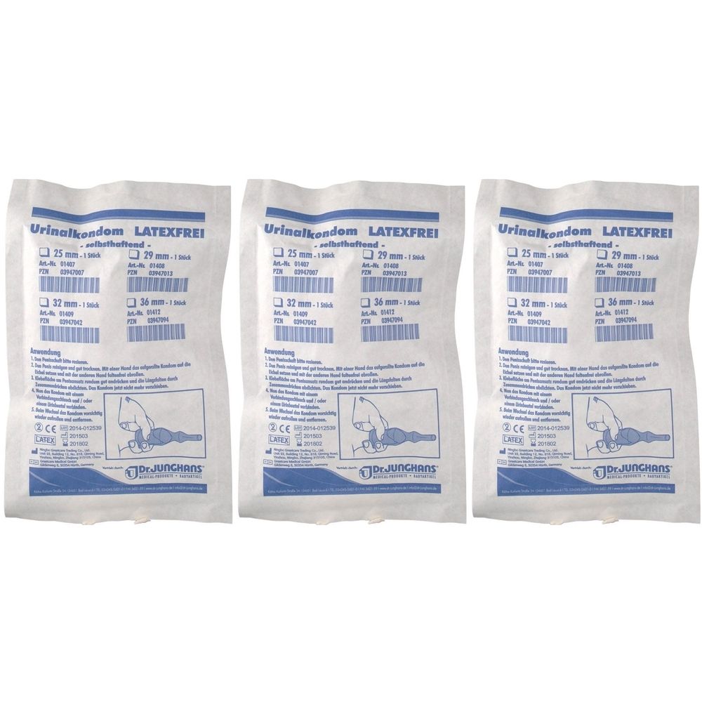 Urinalkondom LAT Fr36Mm SH x3 3x1 St Kondome