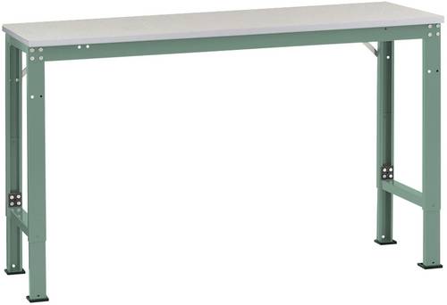 Manuflex AU8031.0001 Arbeits-Anbautisch UNIVERSAL Spezial mit Melaminplatte, BxTxH = 1250 x 800 x 722-1022mm Grau, Grün