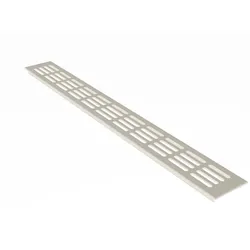 MS Beschläge Türgitter Weiß RAL9010 Alu Stegblech 60mm x 1200mm Lüftungsgitter pulverbeschichtet