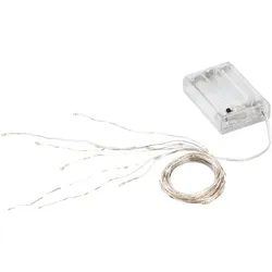 LED-Micro-Bündellichterkette mit Batteriekasten und Timer, 40 LEDs