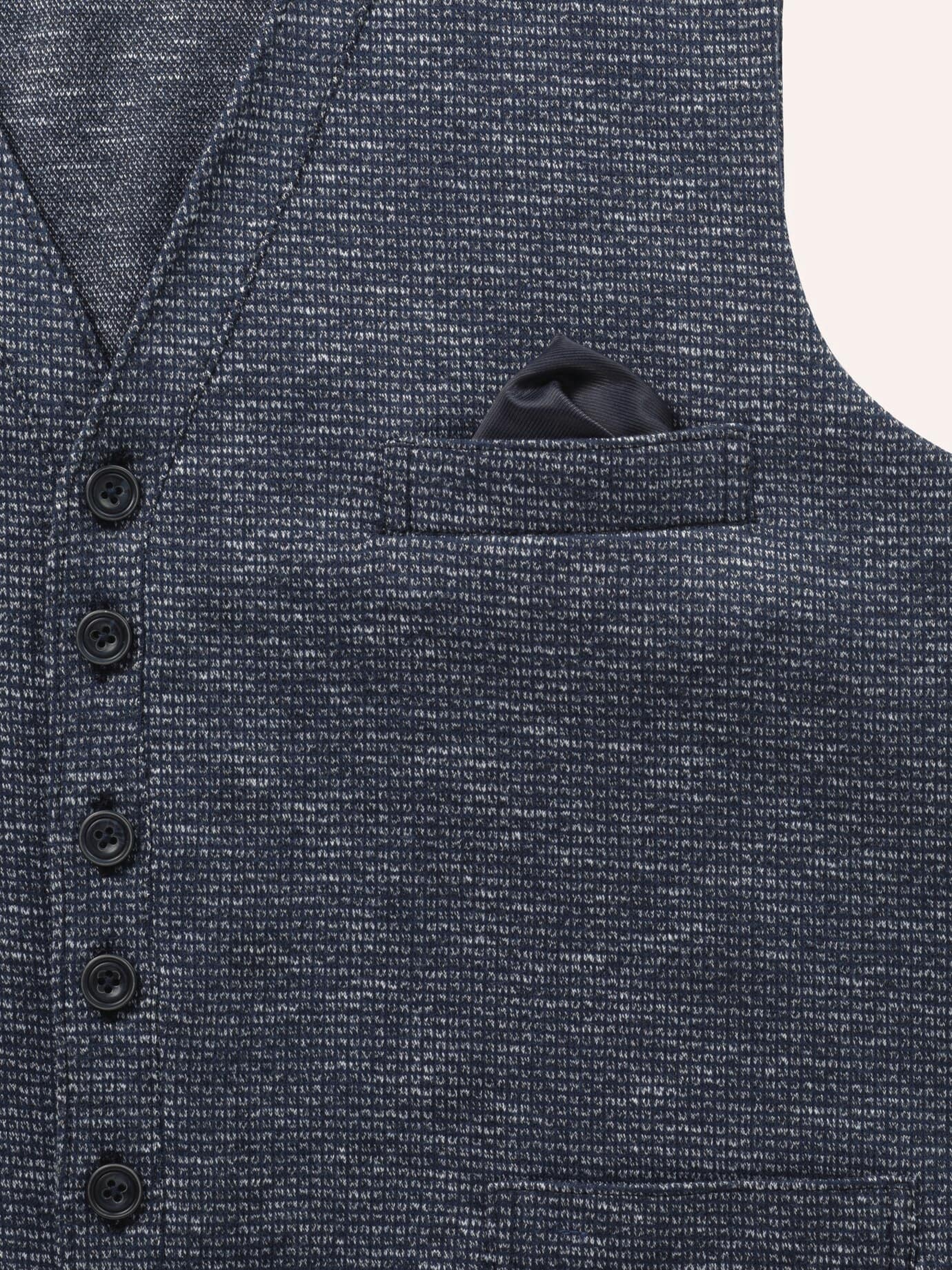 Walbusch High-Flex Weste, Regular Fit#normale Größen#untersetzte Größen, Farbe Blau, 58, Komfortstretch knitterarm Herren
