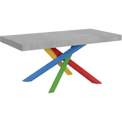 Itamoby Ausziehtisch 200/304x90 cm Volantis Beton mehrfarbig Beine 4/B