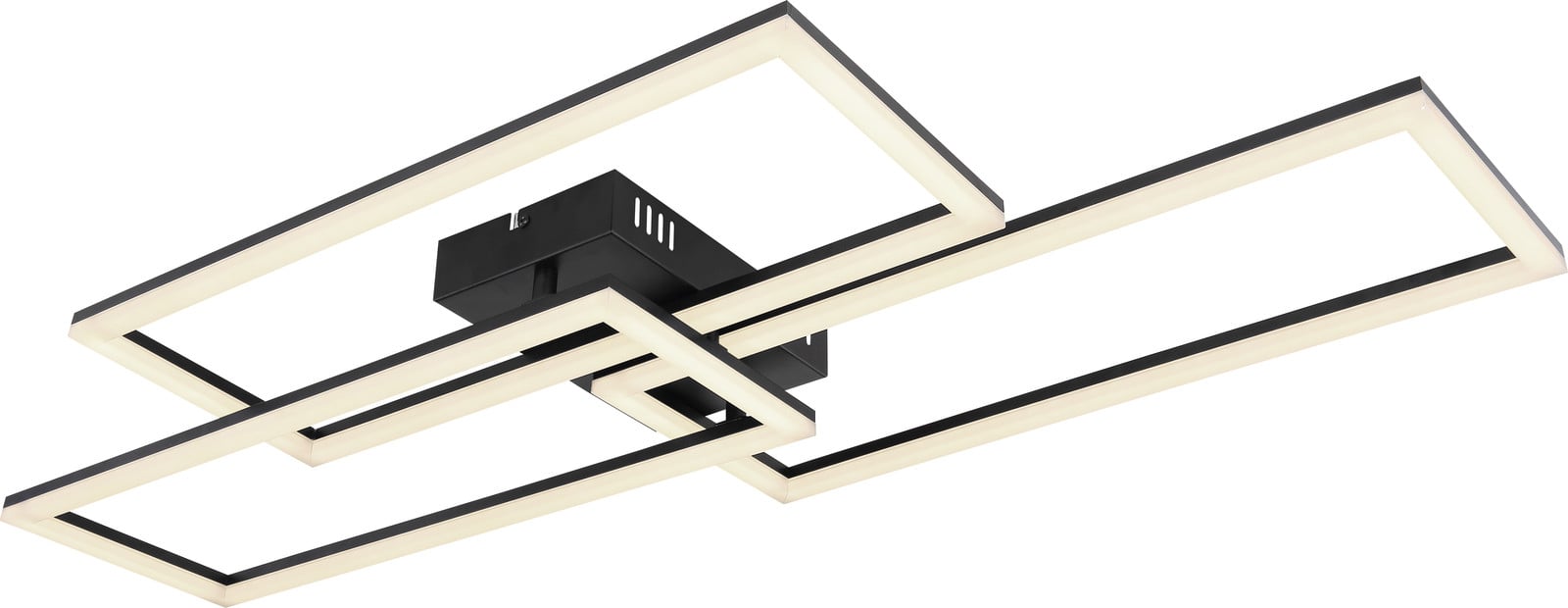 Globo Lighting LED-plafondlamp II zwart design B: 90 cm, D: 40 cm