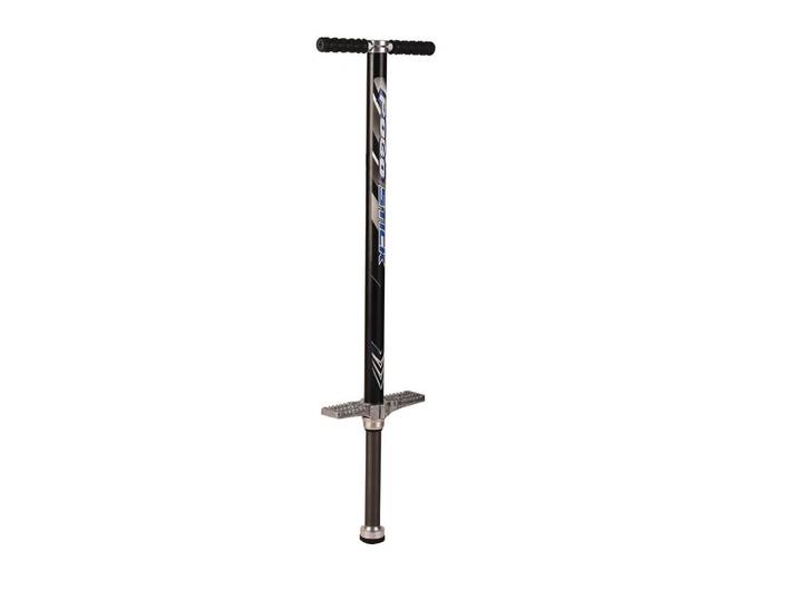 Relaxdays Pogostick Schwarz bis 110 kg, Metall, Kunststoff, 42x9.5 cm, Freizeit & Co, Gartenspielzeug