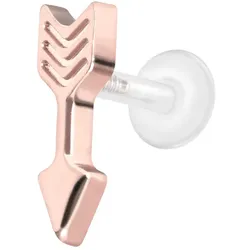 PTFE Labret mit Innengewinde + Titan-Aufsatz PFEIL