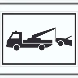 HB-Druck Widerrechtlich abgestellte Fahrzeuge Symbol Aufkleber A6 (105x148mm)