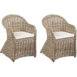 GARTENSESSEL 2er Set Beige Susua II