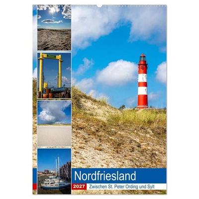 Nordfriesland, Zwischen St. Peter Ording und Sylt (Wandkalender 2027 DIN A2 hoch), CALVENDO Monatskalender