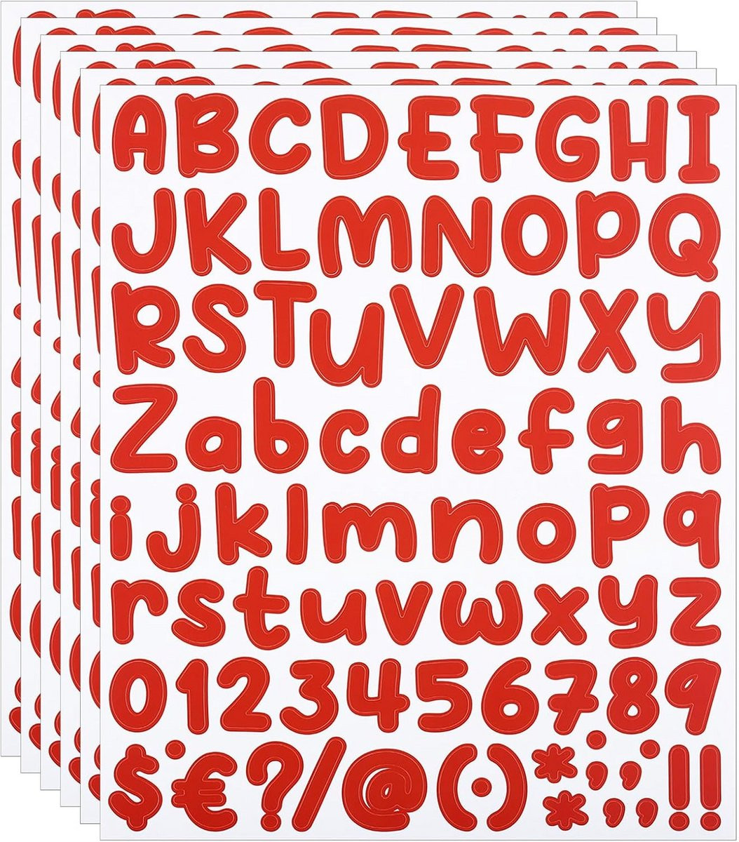 Zelfklevende Alfabet en Cijfer Stickers voor DIY Projecten