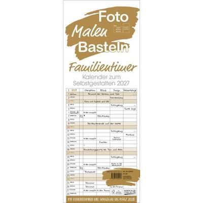 Foto-Malen-Basteln Familientimer gold 2027