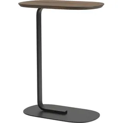 Relate Beistelltisch 73,5 cm dunkle Eiche auf einem schwarzen Bein