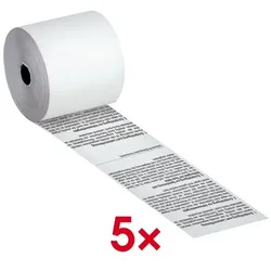 Franz Veit 5er-Pack Thermo-Kassenrollen 57 mm / 25 m weiß, 5.7 cm