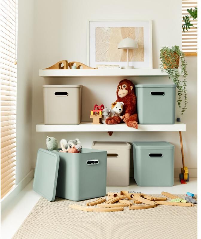 Aufbewahrungsbox ROTHO BABYDESIGN "KAYO L", Baby, grün, Polypropylen, Aufbewahrungsboxen Aufbewahrungsbox grün Einheitsgröße