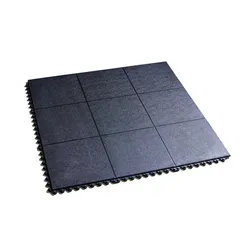 VAR Bodenmatte MO-51000 für die Werkstatt, 91,5 x 91,5 cm, Stärke 16 mm, schwarz