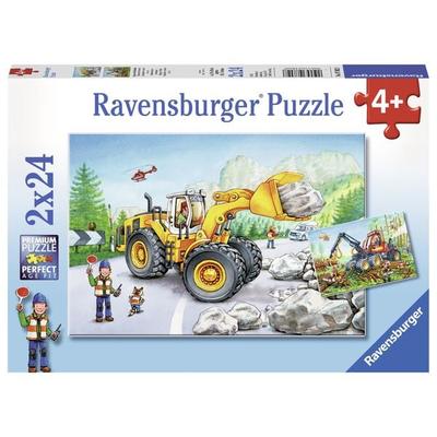 Puzzle Ravensburger Bagger und Waldtraktor 2 X 24 Teile