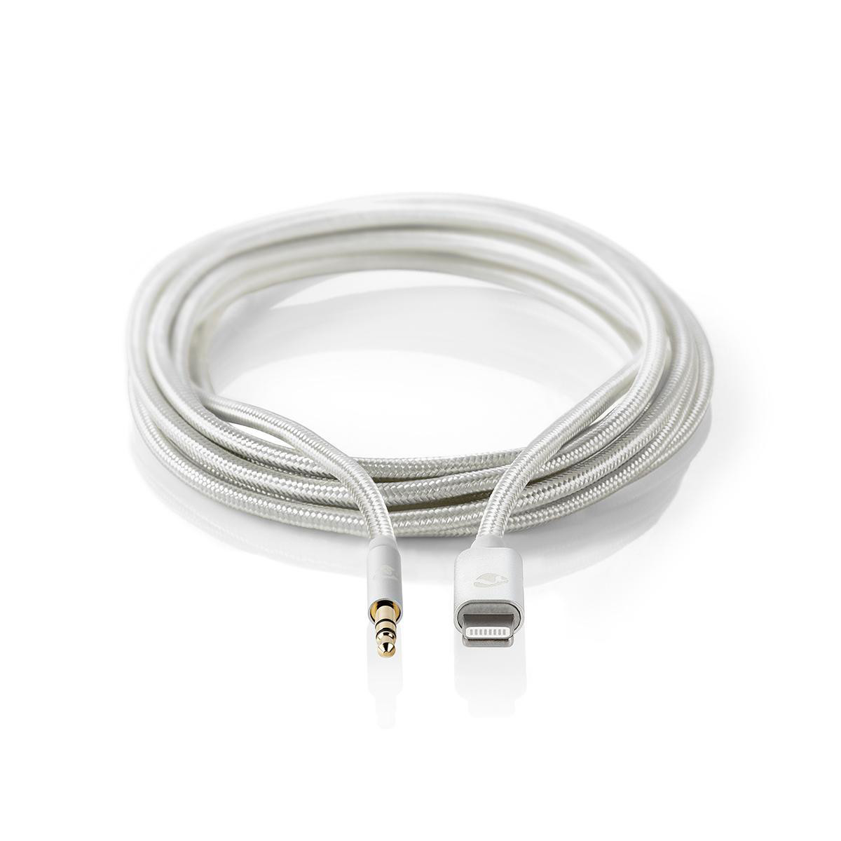 Nedis CCTB39940AL10 Lightning naar 3.5mm audiokabel, 1 meter, Aluminium