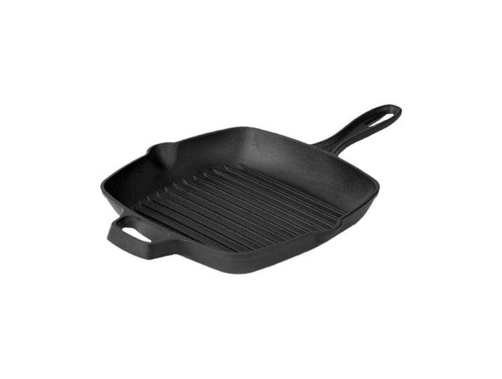 COOKER KING Poêle à frire carrée en fonte pour steak 26 cm