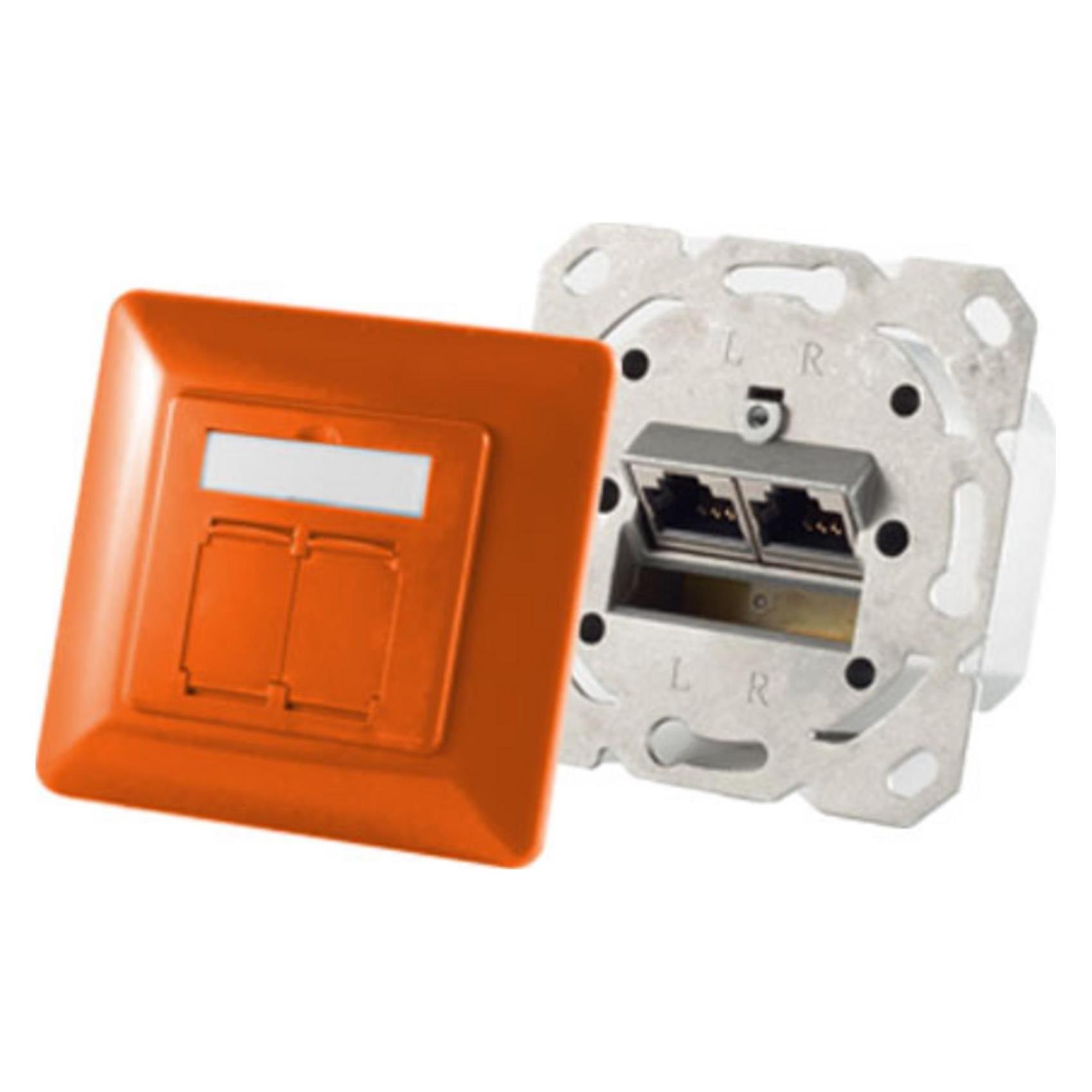 Shiverpeaks S/CONN maximum connectivity Netzwerkdose-cat.6A Netzwerkdose 2-Fach designfähig, horizontale Kabelfü (74280-O)