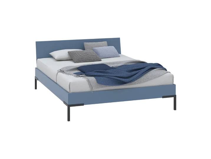 Bett Genua, 140x200 cm, Byyu, taubenblau, Holzwerkstoff