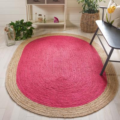 SAFAVIEH Handmade Natural Fiber Charlyne Bordered Round Jute Rug