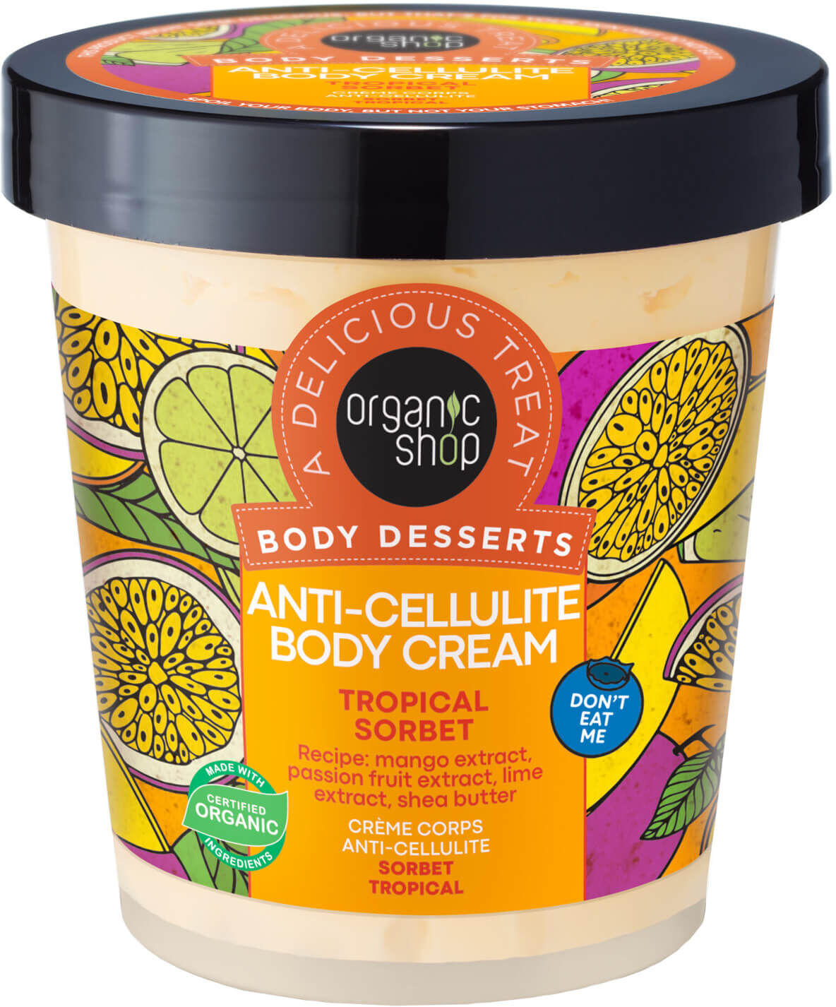 ORGANIC SHOP Body Desserts Tropical Sorbet Anti-Cellulite Body Cream 450ml