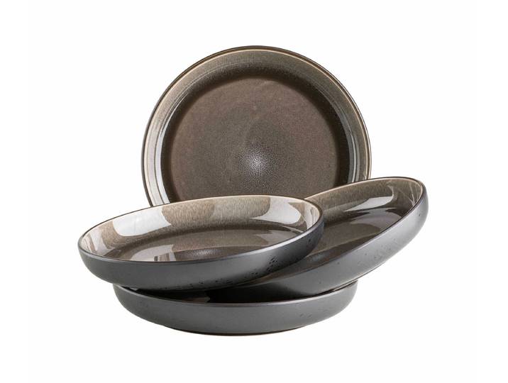 Mäser Niara Suppenteller-Set 4-teilig dunkel Grau