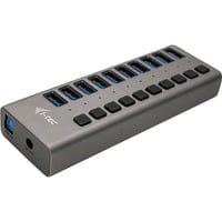 USB 3.0 Charging HUB 10 port + Power Adapter 48 W, USB-Hub schwarz