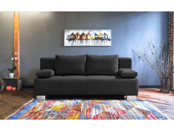 Schlafsofa Atina Anthrazit Stoff Schlafcouch