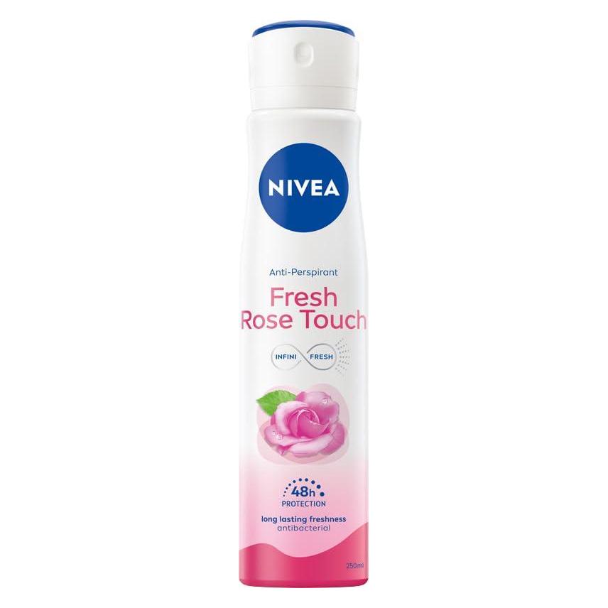 NIVEA Fresh Rose Touch Antiperspirant 250Ml (Spray, 250 ml) (5900017089423)