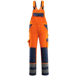 Mascot, Arbeitshose, Warnschutz-Latzhose "Barras" orange/marine Gr.66 (66)