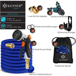 Kesser, Gartenschlauch, Premium Wasserschlauch Flexibler Schlauch Gartenschlauch Flexischlauch (30 m)