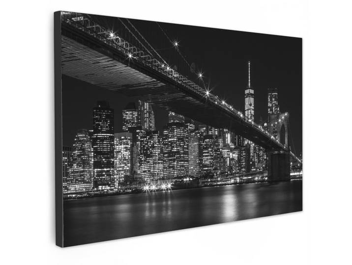LEINWANDBILD New York - Brooklyn - Brücke Gemälde 60x40 cm