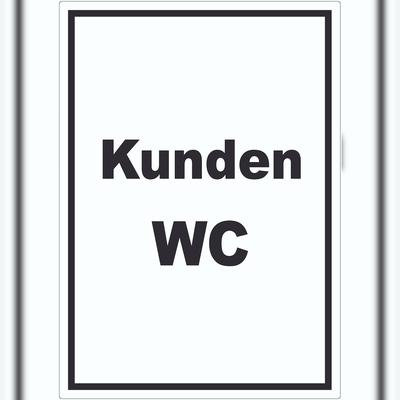 HB-Druck Kunden WC Aufkleber mit Text Toilette hochkant A4 (210x297mm)